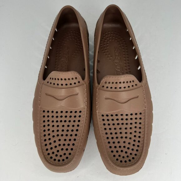 Floaters Mens Brown Casual Rubber Loafer Shoes Slip On Waterproof Low Top Size 9 - Picture 4 of 9